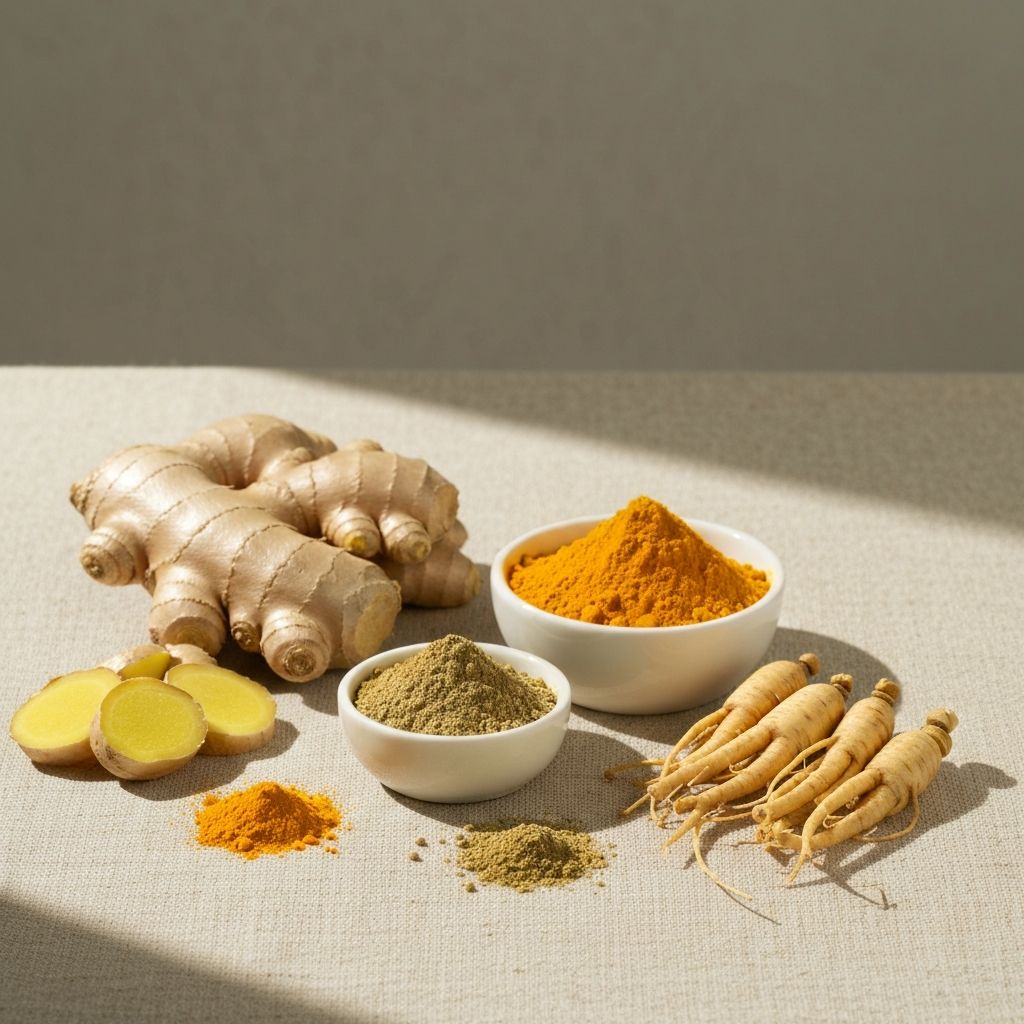 Premium botanical ingredients display